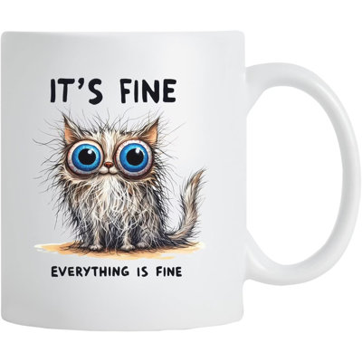 Tasse à café 11 oz avec citations sarcastiques amusantes - tasse hilarant pour les amoureux des chats, tasse à thé humoristique Snarky, tasse à cadeaux pour maman et papa (je ne suis pas un chaton)