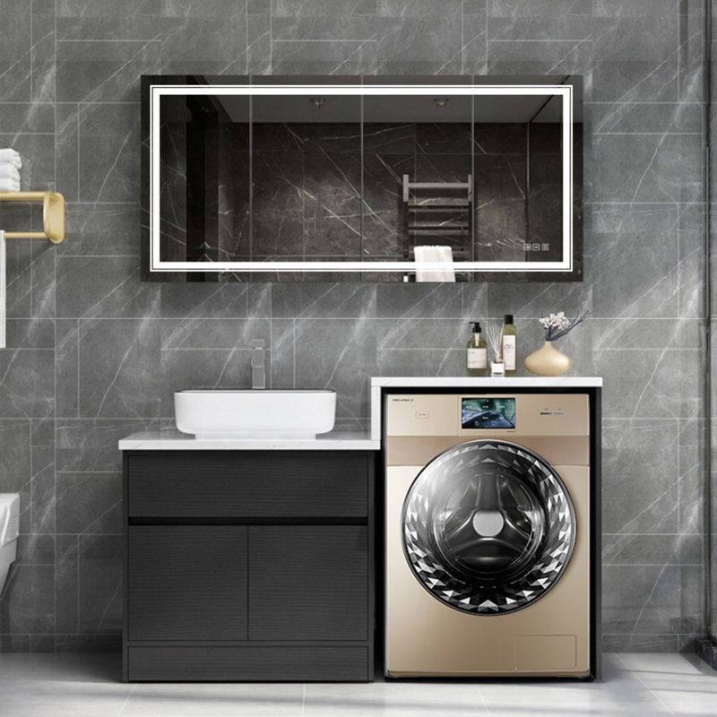   Miroir anti-buée avec bouton, miroir de salle de bain, null