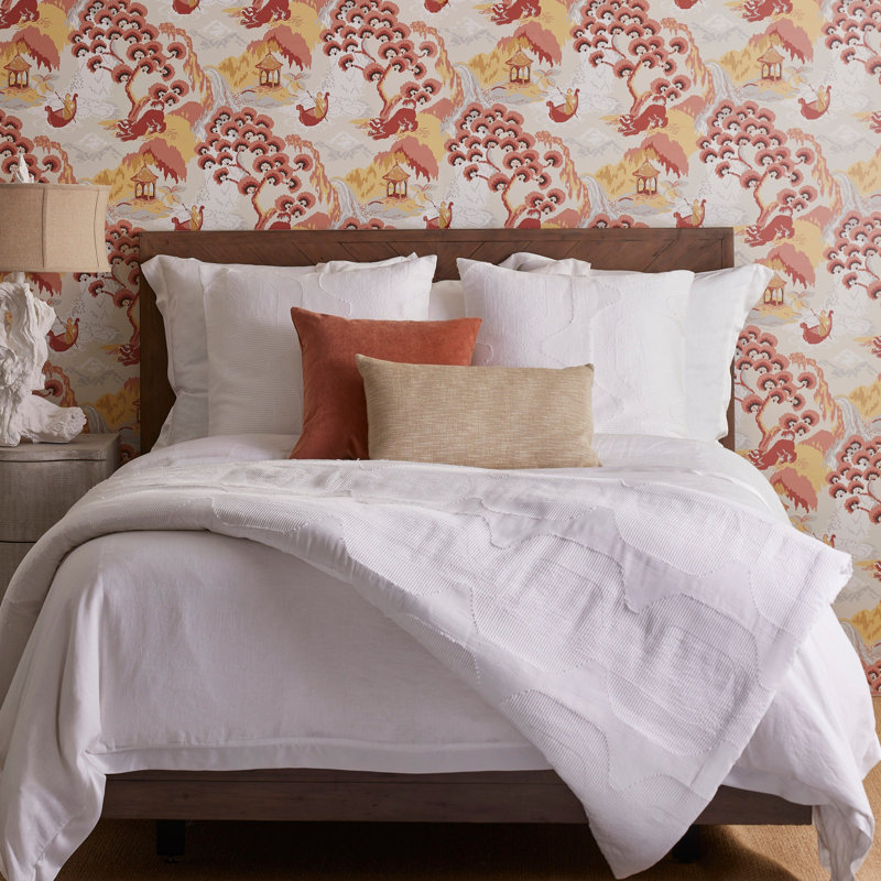The Met x Ann Gish Lantern Geometric Cotton Blend Sham, White