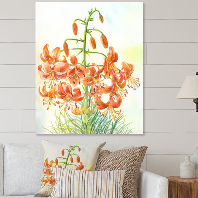 Bouquet de lys orange II - reproduction d'art sur toile traditionnelle