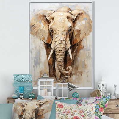 «Tusked Elephant Portrait I», reproduction sur toile