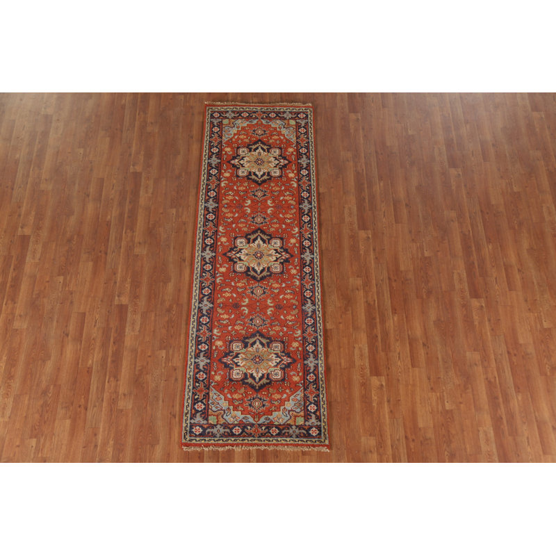 Tapis de couloir oriental orange 3x8