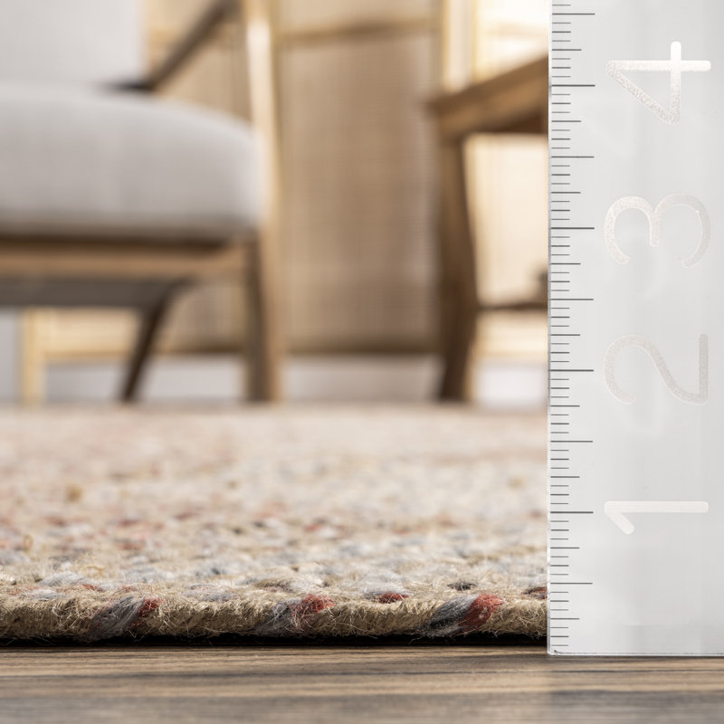 Mitzy Casual Honeycomb Jute Blend Area Rug, Rectangle 4' x 6'