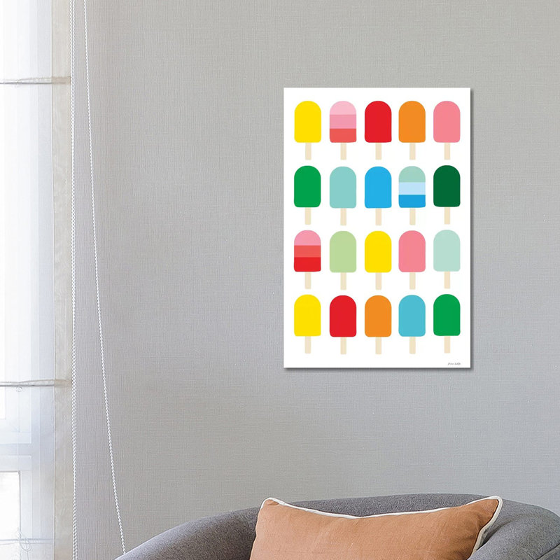 Popcycle Fun by Ann Kelle - 1 Piece Wrapped Canvas Wall Art, 66.04 cm H x 45.72 cm W x 3.175 cm D