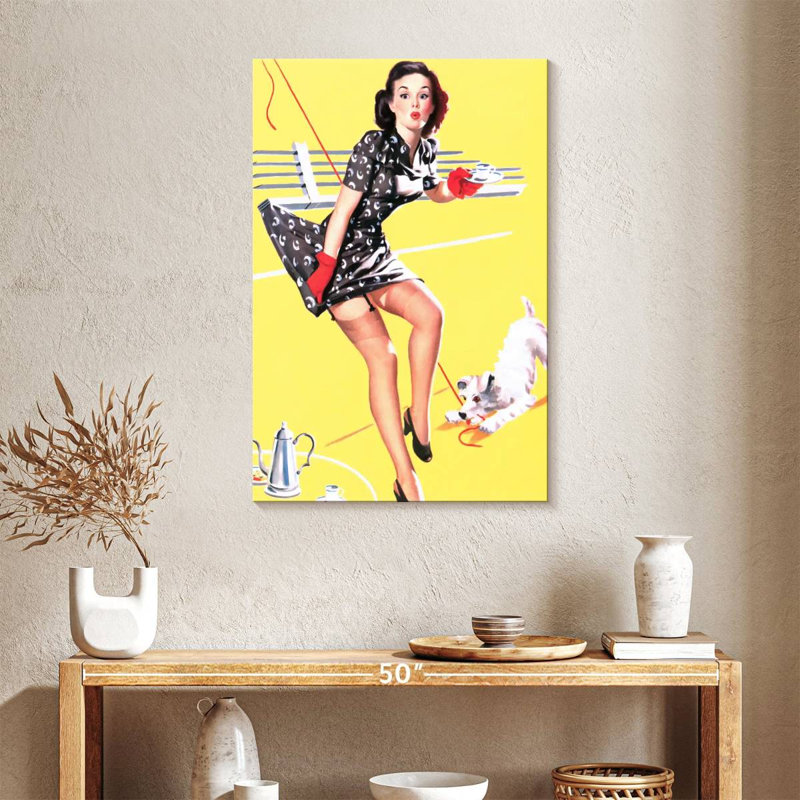 Leisha All Tied Up Vintage Pin-Up, 36" H x 24" W