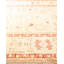 Tapis ivoire / rouge noué à la main de conception unique Sharinda 6 pi 3 po x 8 pi 10 po