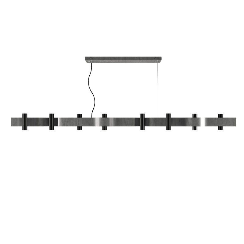 Luminaire suspendu Flow Accord, Gris plomb organique, H 5,31 po x l 70,87 po x P 4,33 po, 16