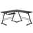 Arvina L-Shaped Metal Base Writing Desk