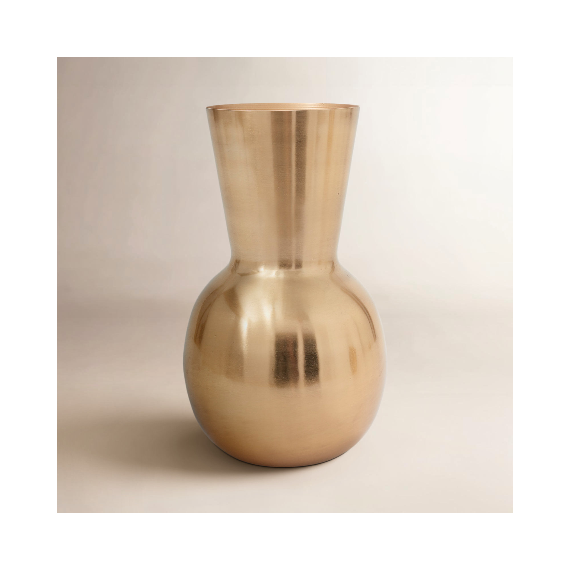Corla Handmade Metal Table Vase, 11.75" H x 7" W x 7" D
