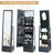 360° Rotating Jewelry Armoire with Full Length Mirror, LED Lighted Vanity Station with Foldable Shelf-481998919