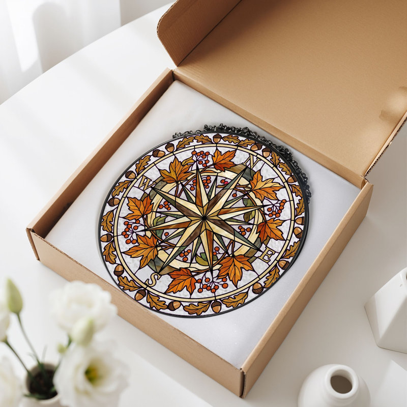 Vitrail Compass Rose, H 7,8 po
