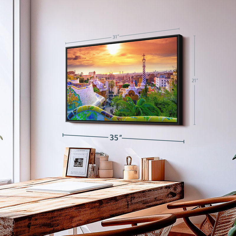 " Barcelona From Park Guell ", 21" H x 31" W