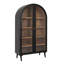 Vitrine arquée en bois de manguier noir