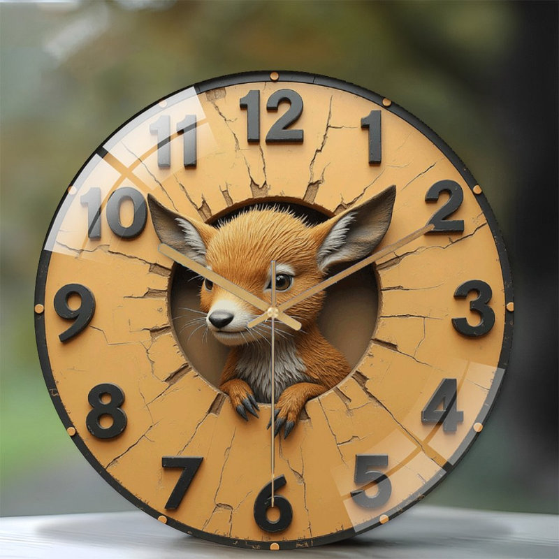 Horloge murale de style rétro avec art antique - horloge murale moderne en verre 12 po