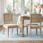 Rattan & Wood Dining Chair Set of 2-1160527368
