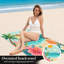 1 serviette de plage tropicale avec motif d'hibiscus et de palmier, parfaite pour la piscine, les voyages