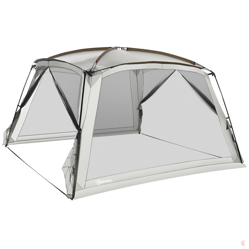 White 8-Person Screen House Tent with Carry Bag