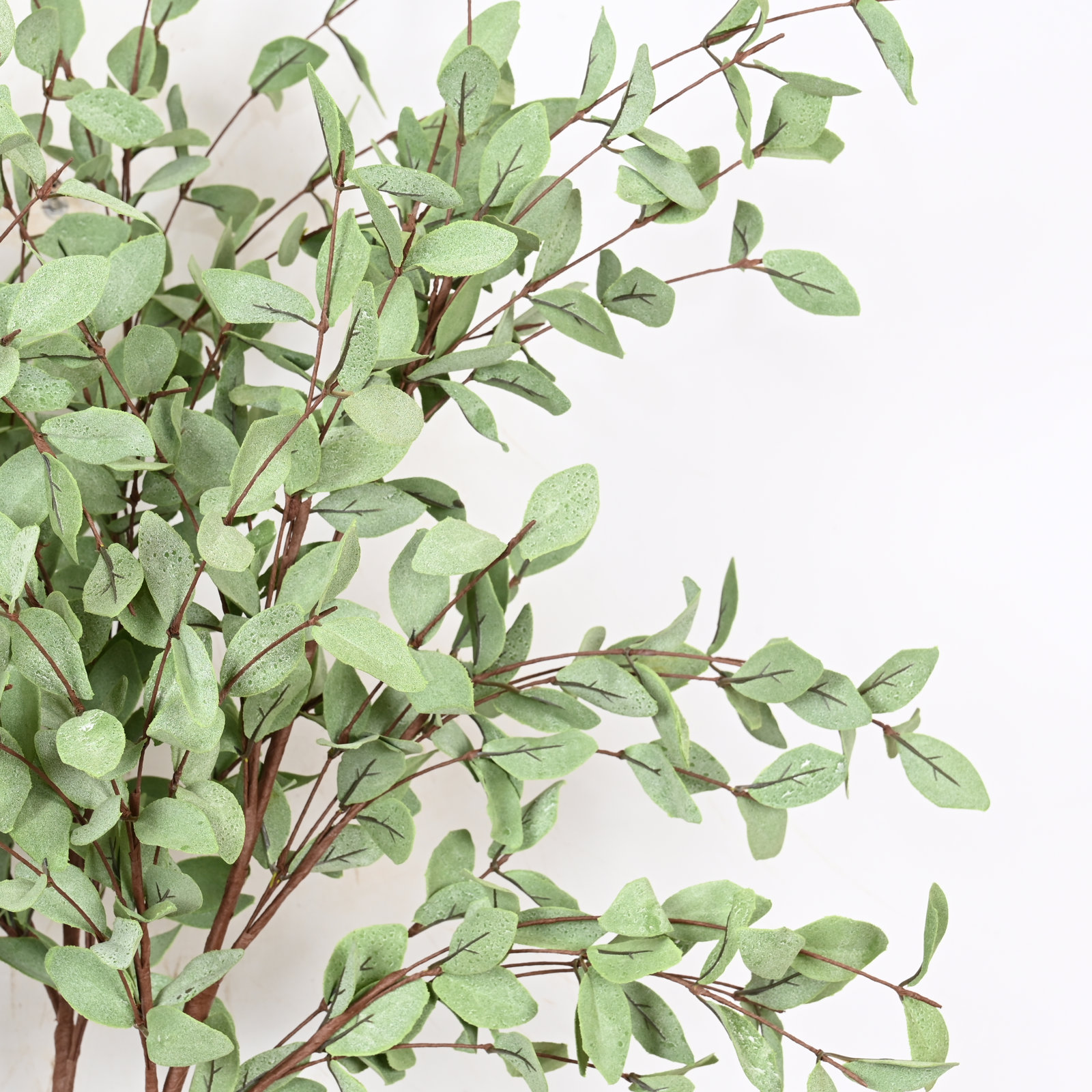36" Artificial Eucalyptus Floral Arrangement For Vase Filler, Farmhouse Spring Fall Foliage Branch Long Stem Floral Bulk Bouquet For Thanksgiving Day Wedding Party Home Office Table Centerpiece Shelf Decorations