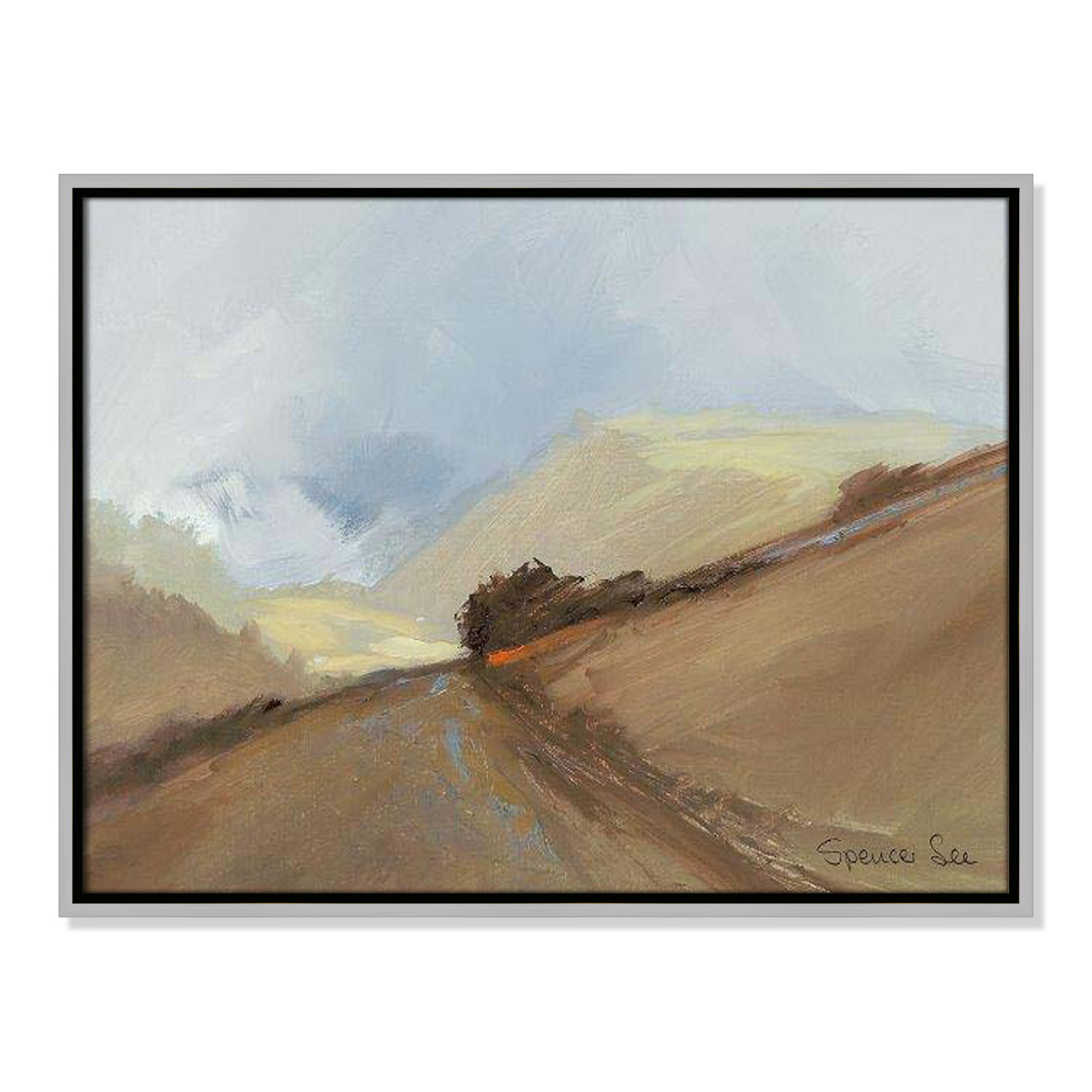 Heaven And Earth II by Spencer Lee, 19.5'' H x 25.5'' W x 2'' D, Silver Framed