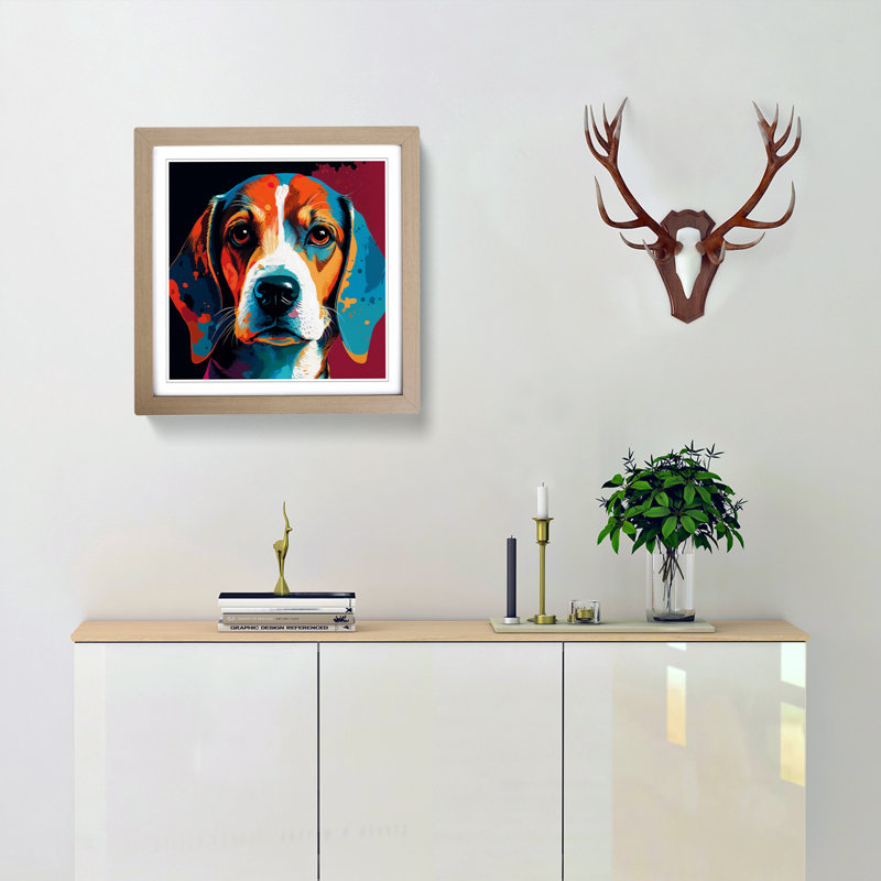 Single Picture Frame Print on Wood, Oak