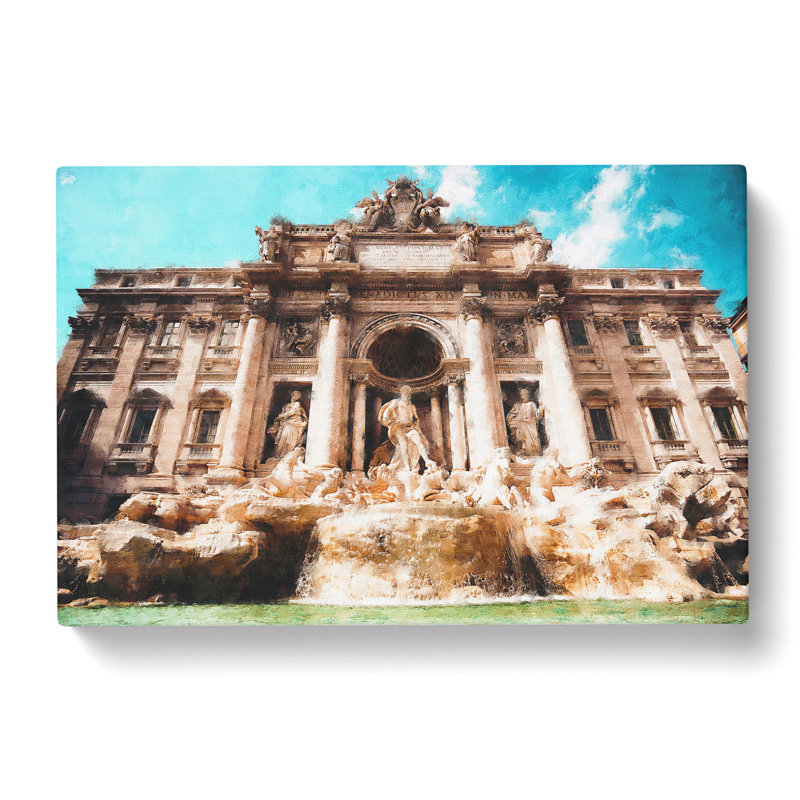 Trevi Fountain In Rome Vol.1 - Wrapped Canvas, 35cm H x 50cm W x 3cm D