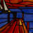 14"L Sailboat Stained Glass Window Panel