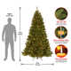 The Holiday Aisle® North Valley Spruce Tree with Power Connect and Dual Color LED Lights