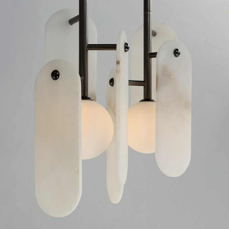 Megalith 5 - Light Pendant, Gunmetal, Light Brown