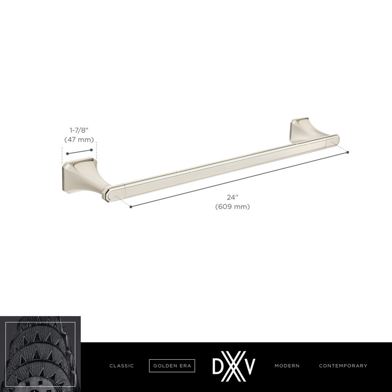 Belshire Towel Bar 18, Bn, 1.88" H x 25.88" W x 3.56" D, Platinum Nickel