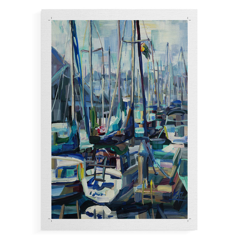 Edmonds Marina - Impression sur toile seulement - NON CADRE, H 60 po x l 40 po