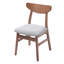 Chaises scandinaves modernes avec dossier courbé en bois et siège rembourré en tissu-1550323829