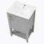 Meuble-lavabo de salle de bain avec lavabo, armoire de salle de bain avec porte à fermeture douce, support de rangement et tablette ouverte