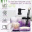 Ensemble d'accessoires de salle de bain en verre embossé (mauve dégradé + noir)-867423455