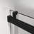 72 In. W X 76 In. H Single Sliding Frameless Shower Door/Enclosure In Matte Black Finish With Clear Glass-122790627