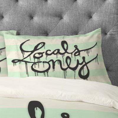 Wesley Bird Locals Only Pillowcase