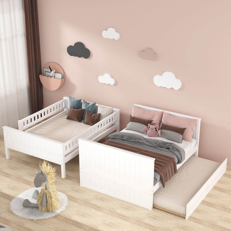 Esmael Full over Full Solid Wood Standard Bunk and Configurations Bed with Trundle by Harriet Bee