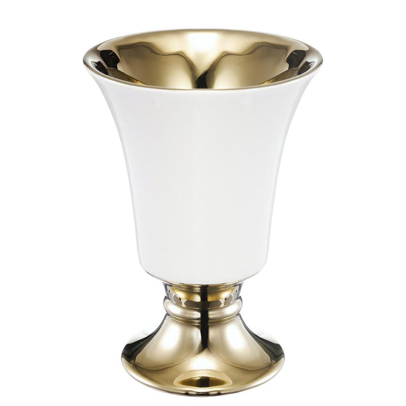 Vase de table sur pied Thies, H 5,5 po x l 3,9 po x P 3,9 po