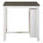 Transitional Design White And Gray Finish 3-Piece Pack Counter Height Set Table W Display Shelf USB Ports And 2X Counter Height Chairs Fabric Upholstered Dining Furniture-1138430743-1138430741-1138430742