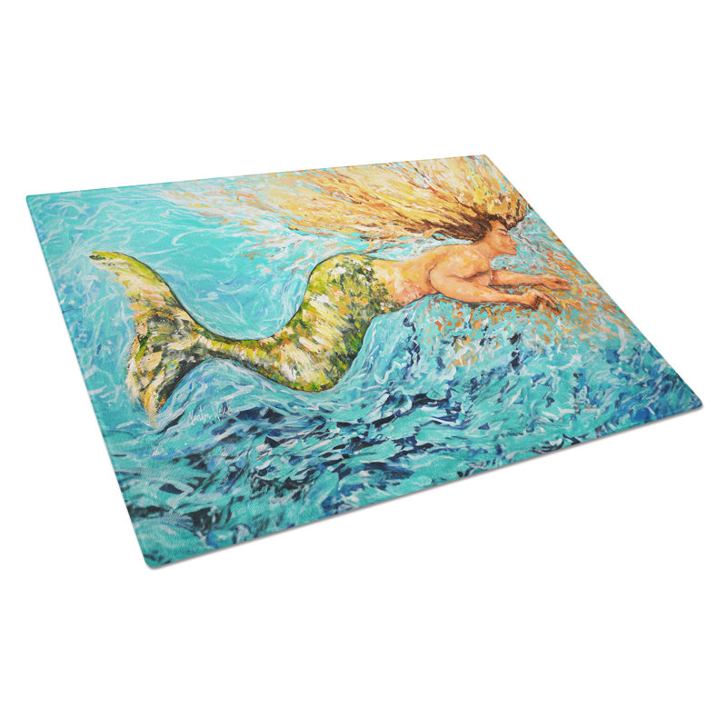 Mermaid After Your Heart Glass Cutting Board