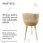 GAIA Tall Indoor Plant Pot Stand for House Plants with Waterproof Liner | Natural Wooden House Planter with Legs -92659217