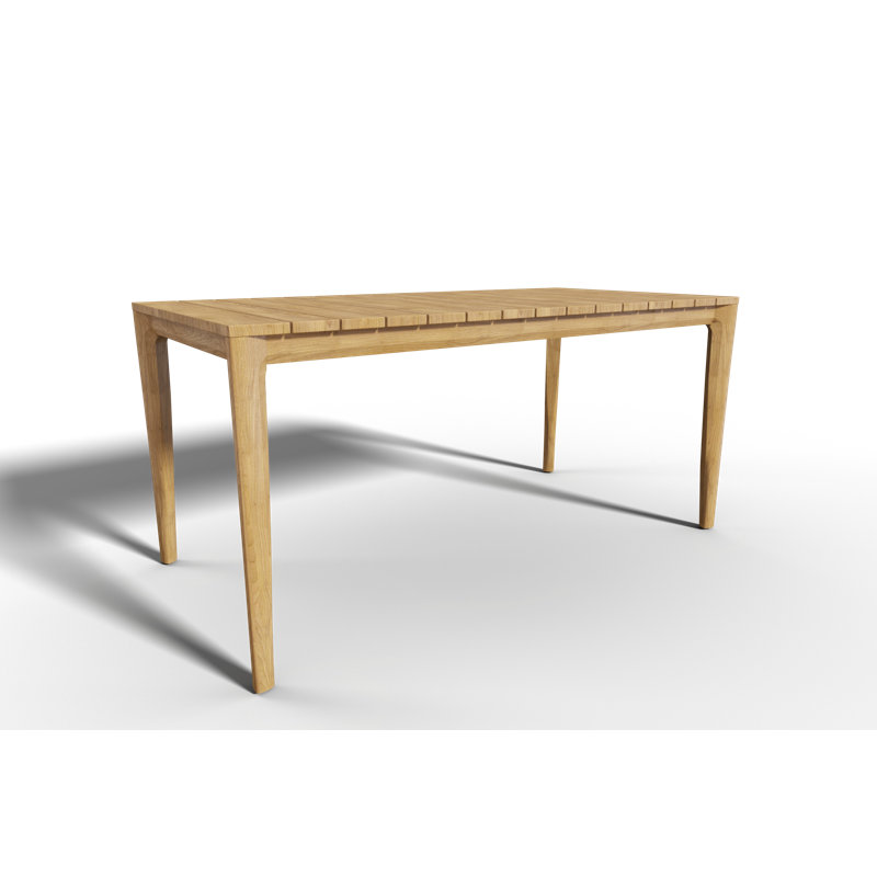 Outdoor Teak Dining Table, 31.4" W x 63" L x 29.5" H 