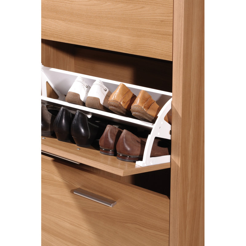 Shoe Storage Cabinet, Walnut-Royal