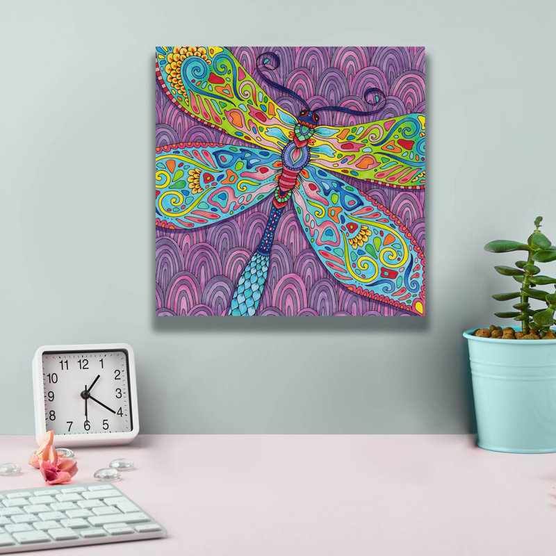 «Winged Things 3» par Hello Angel, art mural sur toile, H 12 po x l 12 po x P 0,75 po
