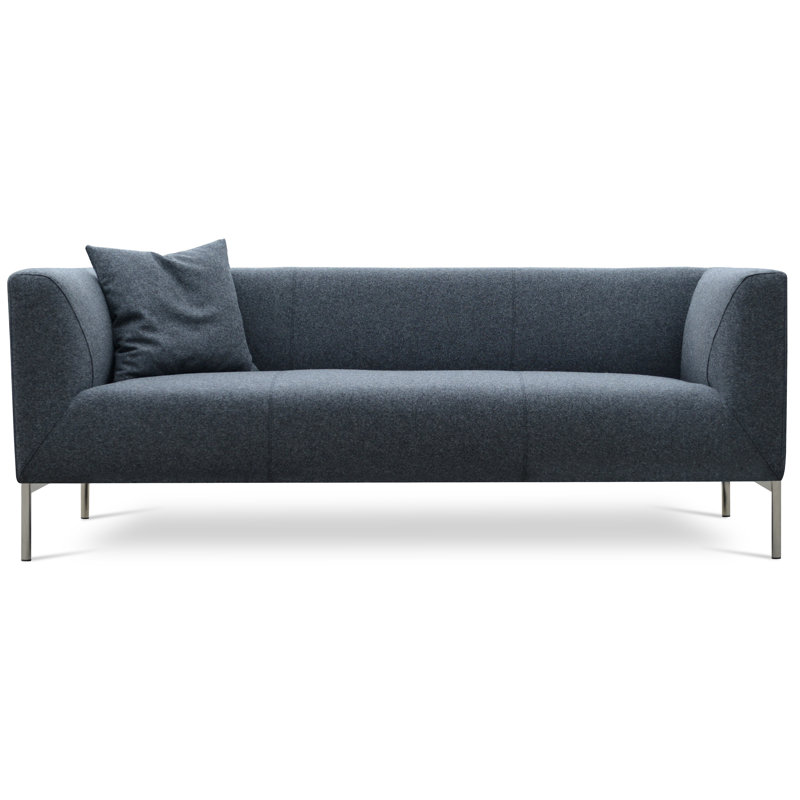 Laguna 75" Flared Arm Sofa, Dark Gray