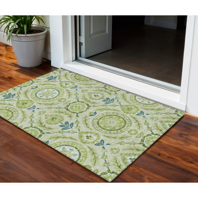 Tapis bleu lavable intérieur / extérieur 3 pi x 5 pi