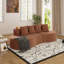 Canapé modulaire incurvé avec coussin moelleux et porte-gobelet-133761628