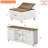 2 Piece Living Room Table Set, White