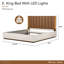Pavira Walnut Upholstered Bed