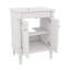 Meuble-lavabo contemporain de 24 po avec lavabo sur pied et armoire de rangement à deux niveaux-1057954598-1057954599