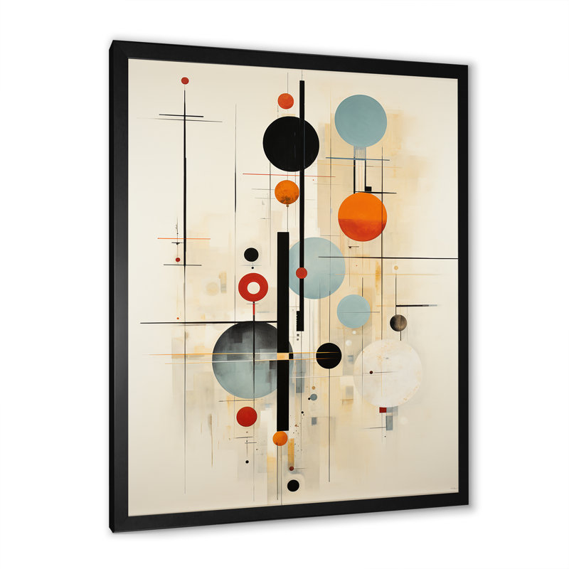 «Jacobian Beige», impression sur toile, H 32 po x l 16 po x P 1 po, Cadre photo noir